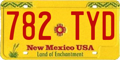 NM license plate 782TYD