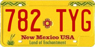 NM license plate 782TYG
