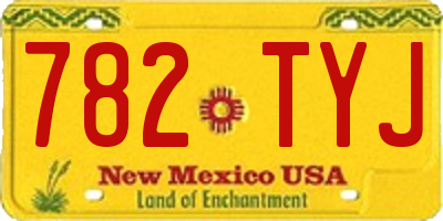 NM license plate 782TYJ