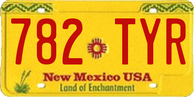 NM license plate 782TYR