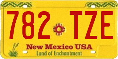 NM license plate 782TZE