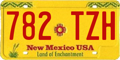 NM license plate 782TZH
