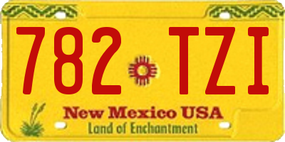 NM license plate 782TZI