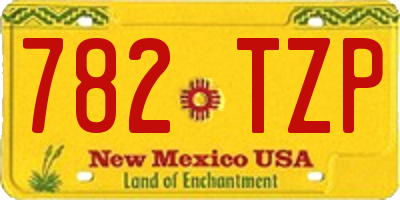 NM license plate 782TZP