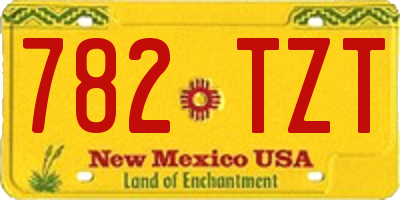 NM license plate 782TZT