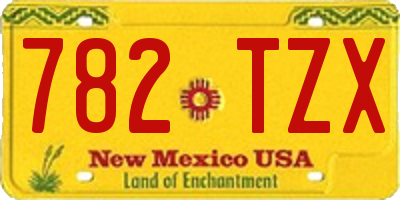 NM license plate 782TZX