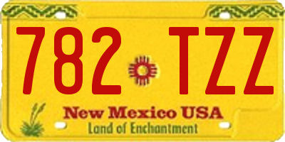 NM license plate 782TZZ