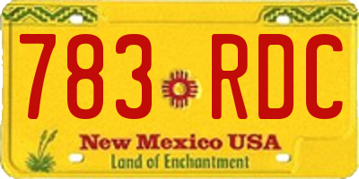 NM license plate 783RDC