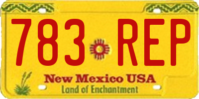 NM license plate 783REP