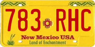 NM license plate 783RHC