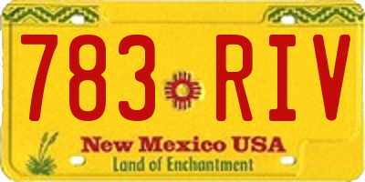 NM license plate 783RIV