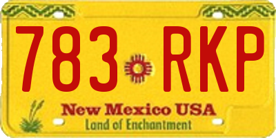 NM license plate 783RKP