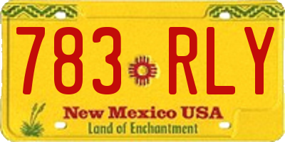 NM license plate 783RLY