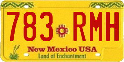 NM license plate 783RMH