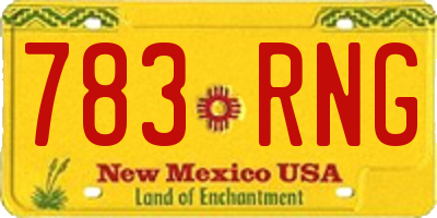 NM license plate 783RNG