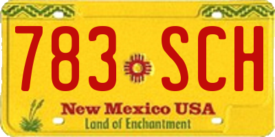 NM license plate 783SCH