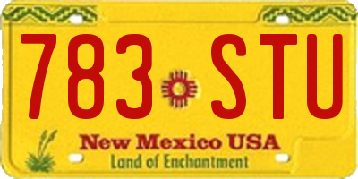 NM license plate 783STU