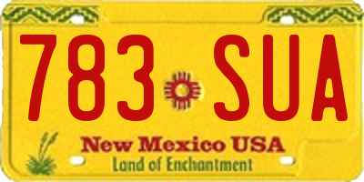 NM license plate 783SUA