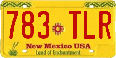 NM license plate 783TLR