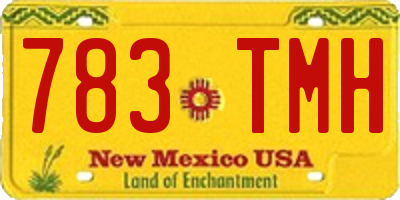 NM license plate 783TMH