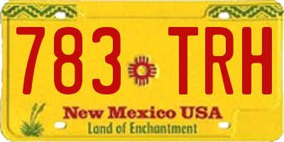 NM license plate 783TRH