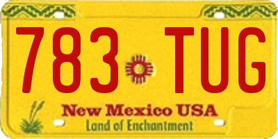 NM license plate 783TUG