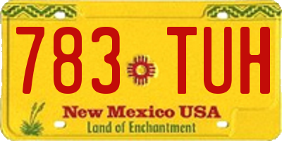 NM license plate 783TUH