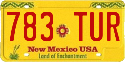 NM license plate 783TUR