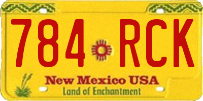 NM license plate 784RCK