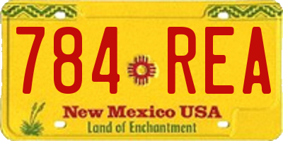 NM license plate 784REA
