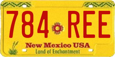 NM license plate 784REE