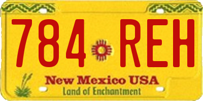 NM license plate 784REH