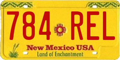NM license plate 784REL