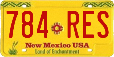 NM license plate 784RES