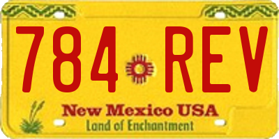 NM license plate 784REV