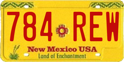 NM license plate 784REW