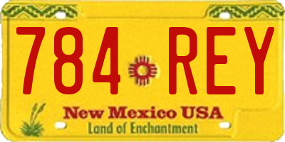 NM license plate 784REY