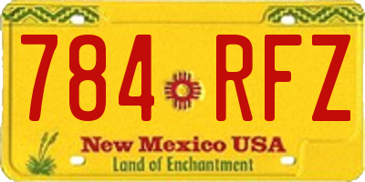 NM license plate 784RFZ