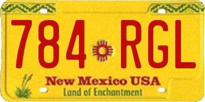 NM license plate 784RGL