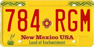 NM license plate 784RGM