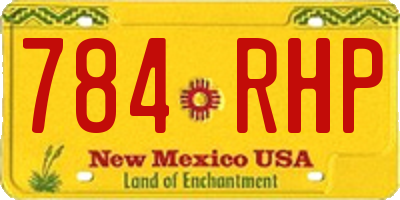 NM license plate 784RHP