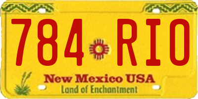 NM license plate 784RIO