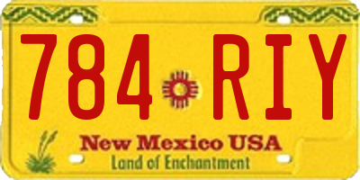 NM license plate 784RIY