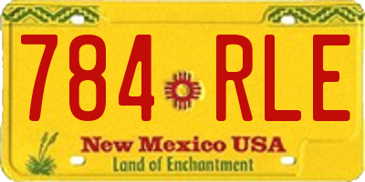 NM license plate 784RLE