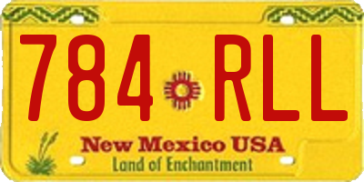 NM license plate 784RLL