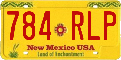 NM license plate 784RLP