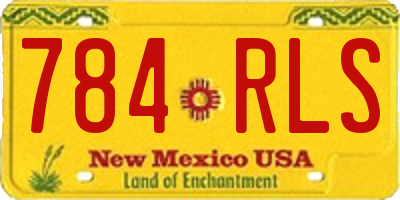 NM license plate 784RLS