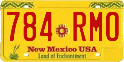 NM license plate 784RMO