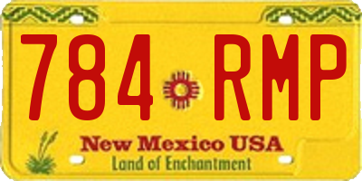 NM license plate 784RMP