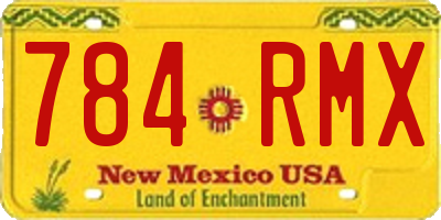 NM license plate 784RMX